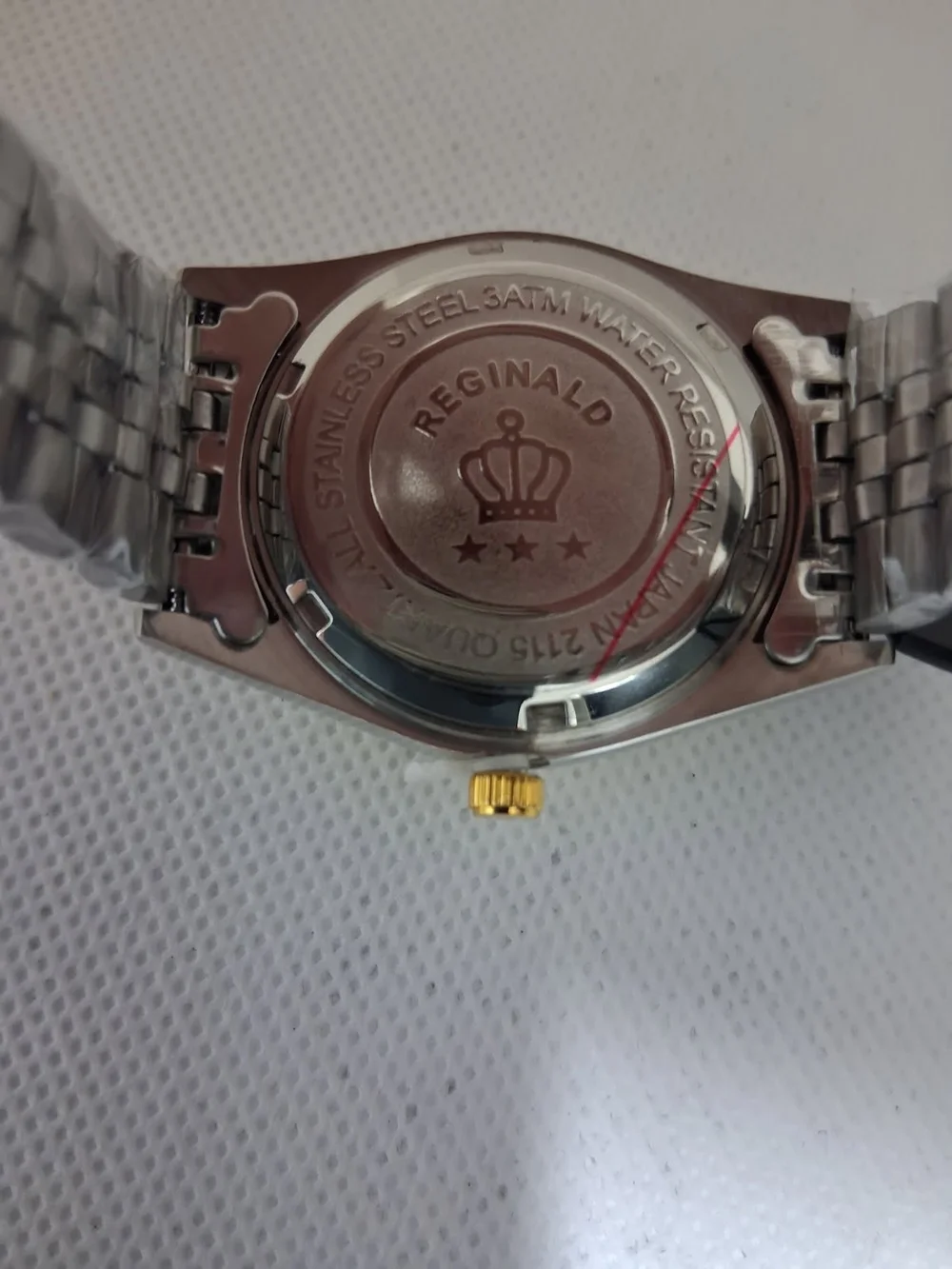 NEW IN BOX Men's Reginald 36mm Real Diamond Presidential Date Watch